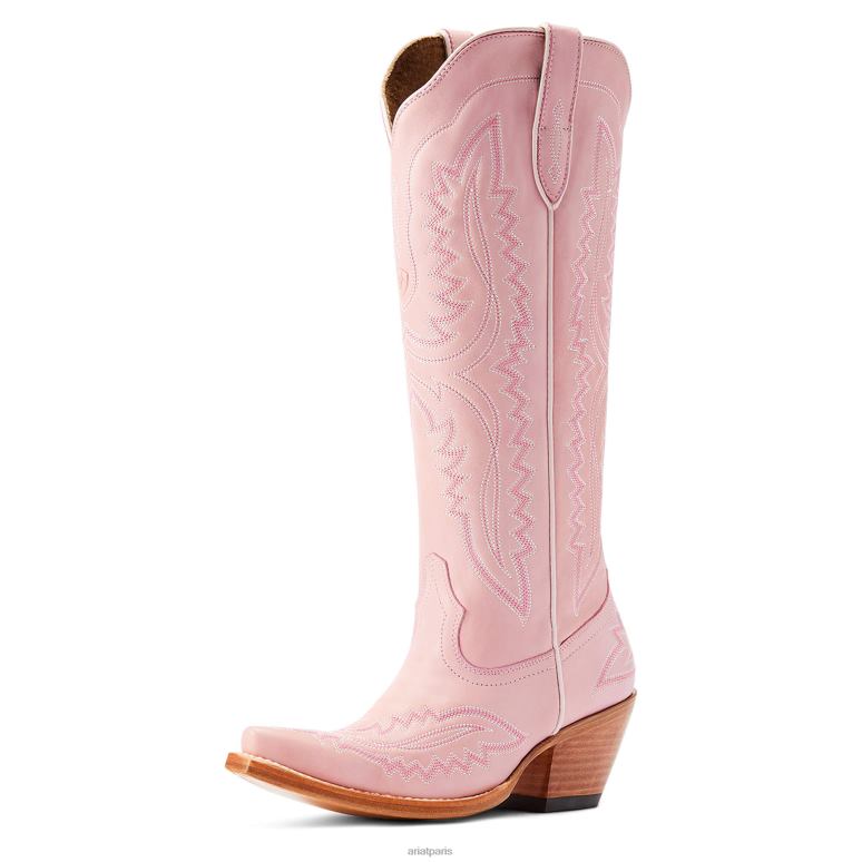 RJ66P2076 botte western casanova Ariat chaussure rose poudré femmes