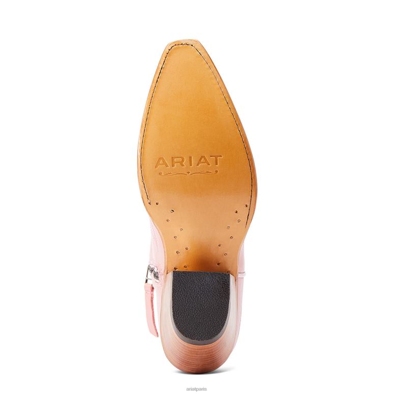 RJ66P2076 botte western casanova Ariat chaussure rose poudré femmes