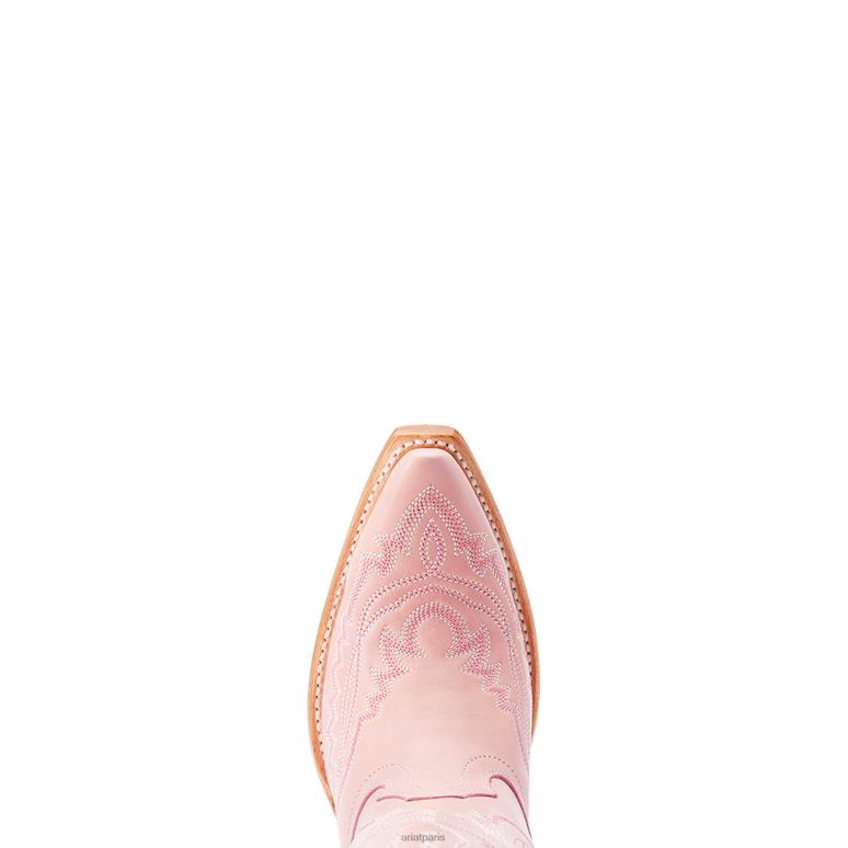 RJ66P2076 botte western casanova Ariat chaussure rose poudré femmes