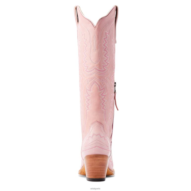 RJ66P2076 botte western casanova Ariat chaussure rose poudré femmes
