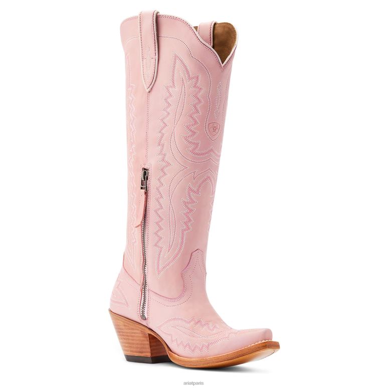 RJ66P2076 botte western casanova Ariat chaussure rose poudré femmes
