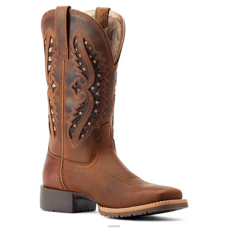 RJ66P2088 botte western hybride rancher venttek 360 degrés Ariat chaussure bronzage en détresse femmes