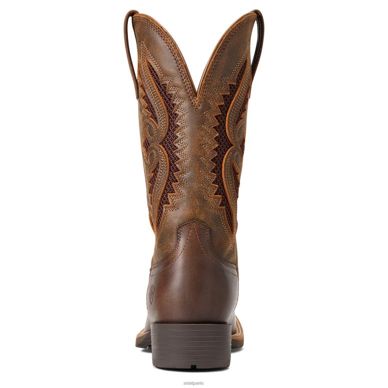 RJ66P2097 botte western hybride rancher venttek 360 degrés Ariat chaussure bronzage vieilli/truffe femmes