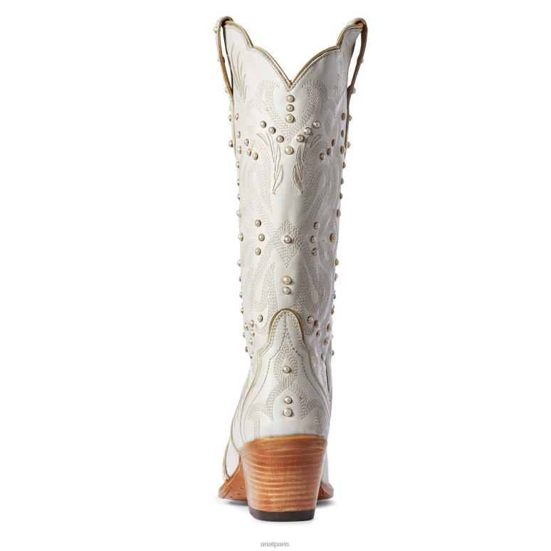 RJ66P2101 botte western en perles Ariat chaussure blanc femmes