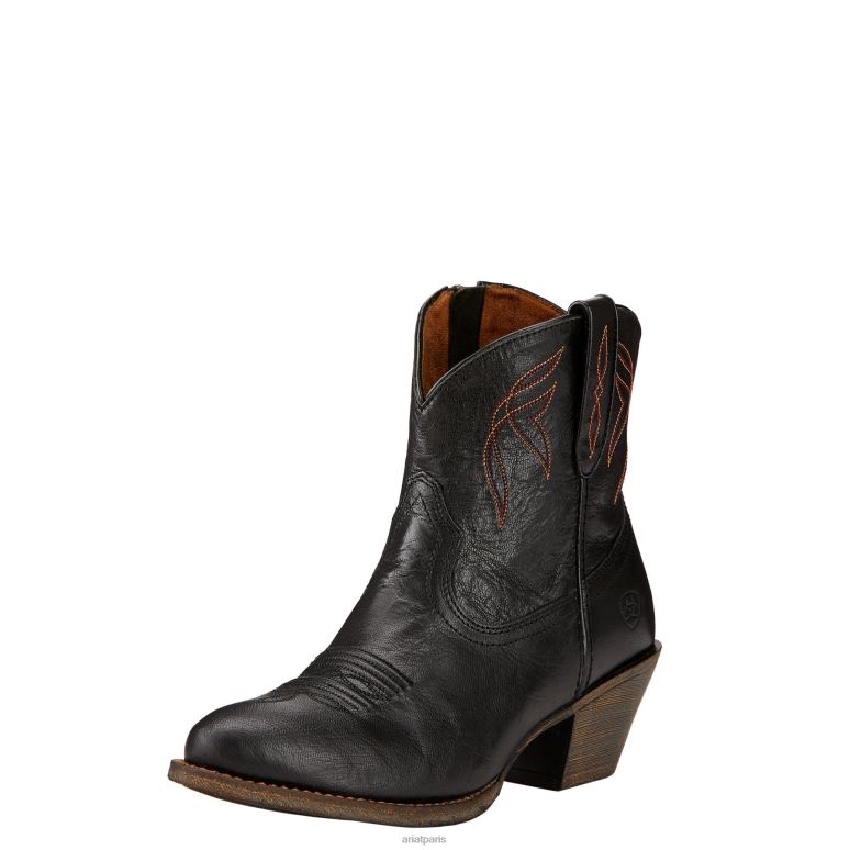 RJ66P2109 botte western chérie Ariat chaussure vieux noir femmes