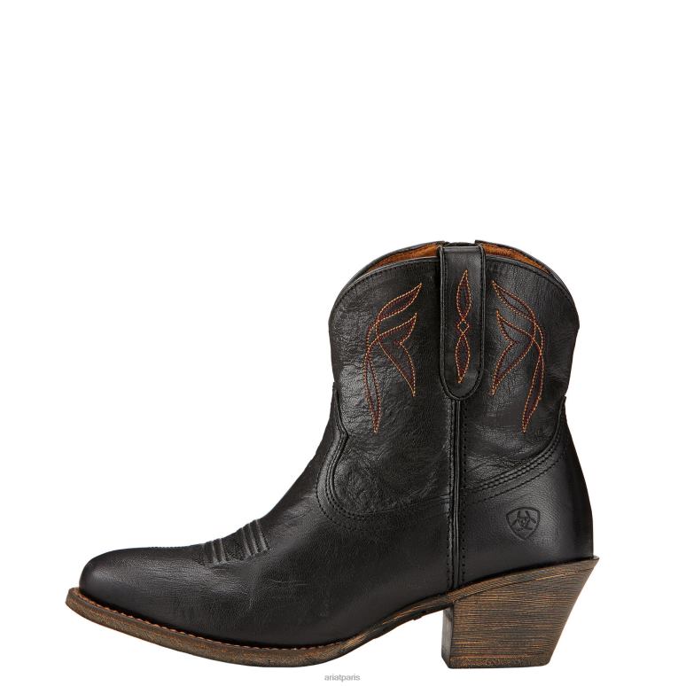 RJ66P2109 botte western chérie Ariat chaussure vieux noir femmes