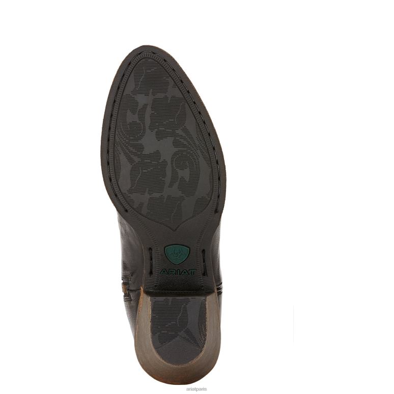 RJ66P2109 botte western chérie Ariat chaussure vieux noir femmes