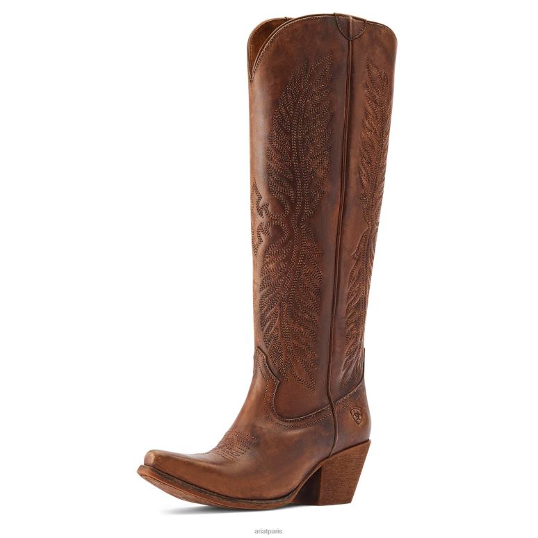 RJ66P2117 botte western guinevere Ariat chaussure allegro naturellement en détresse femmes