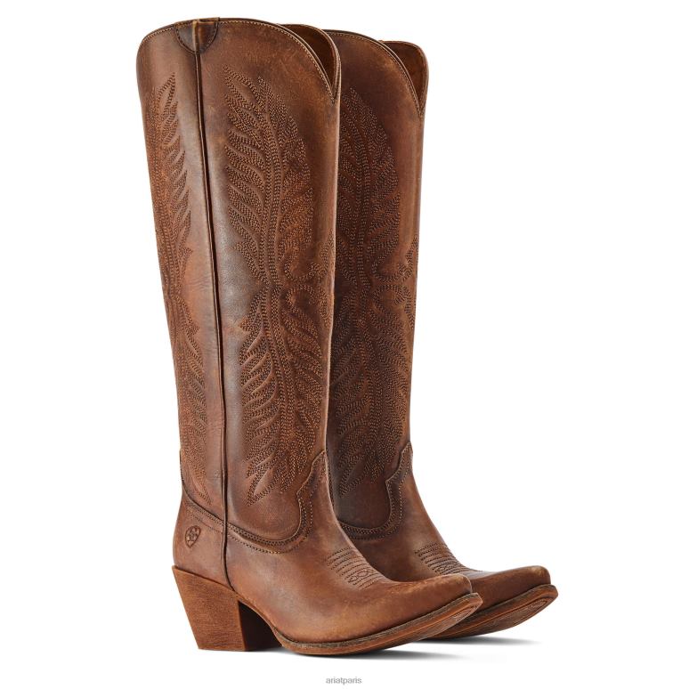 RJ66P2117 botte western guinevere Ariat chaussure allegro naturellement en détresse femmes