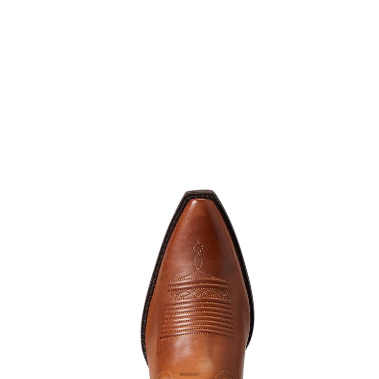 RJ66P2118 Botte western à mollet large élastique Heritage X Toe Ariat chaussure bronzage précieux femmes
