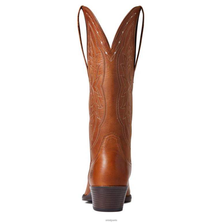 RJ66P2118 Botte western à mollet large élastique Heritage X Toe Ariat chaussure bronzage précieux femmes