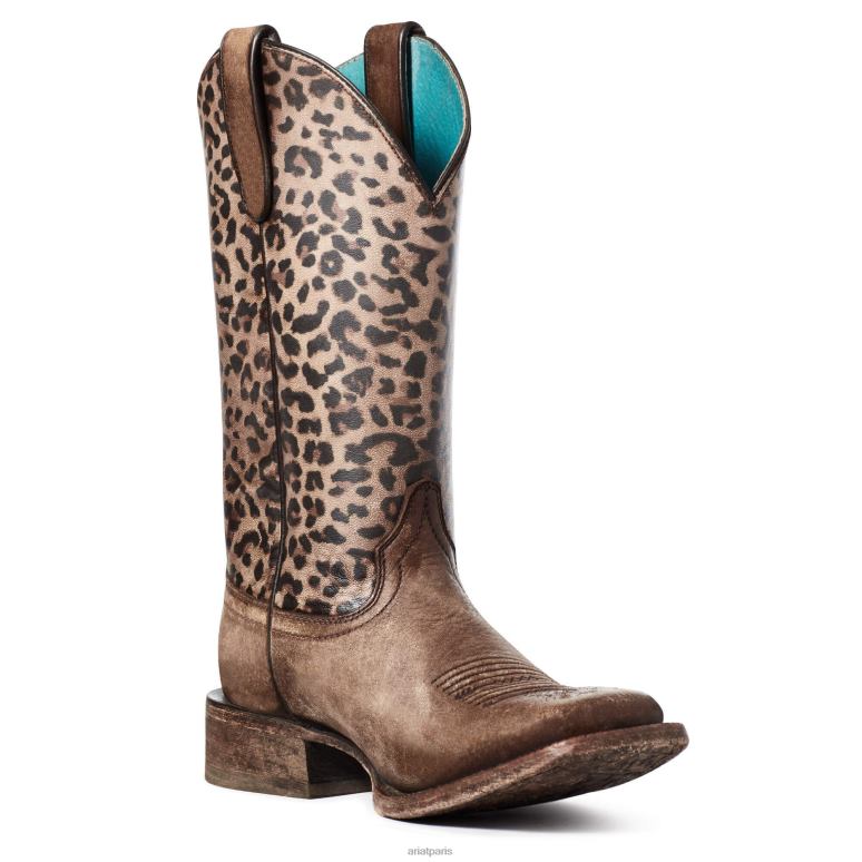 RJ66P2119 circuit savanna botte western Ariat chaussure marron naturellement vieilli femmes