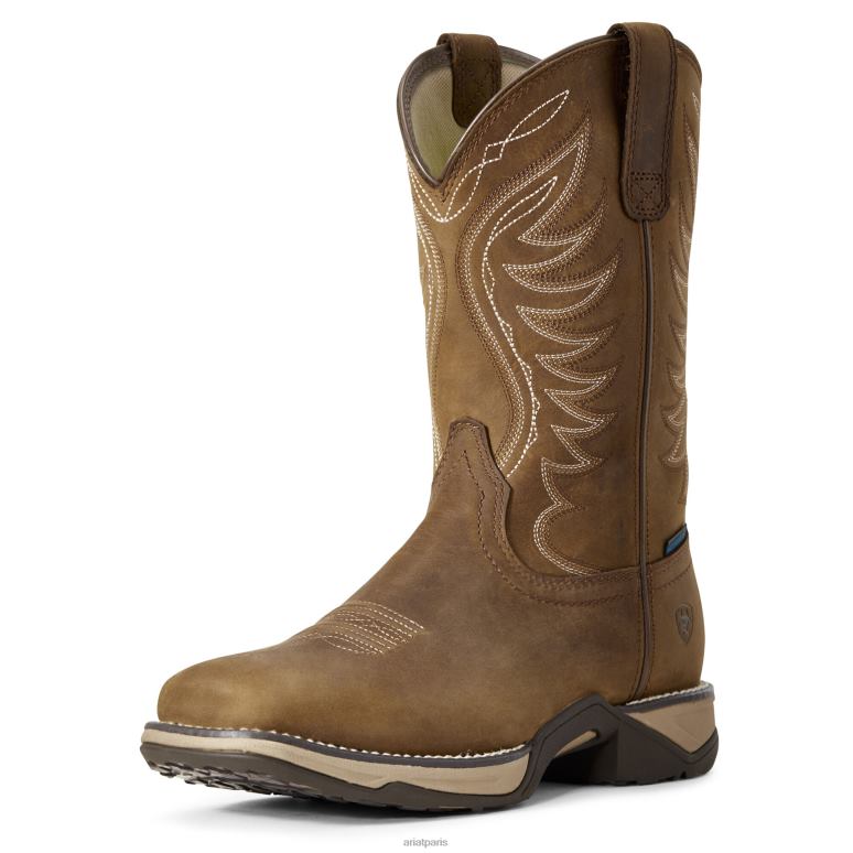 RJ66P2128 botte western imperméable Anthem Ariat chaussure marron vieilli femmes