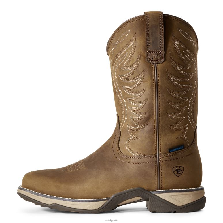 RJ66P2128 botte western imperméable Anthem Ariat chaussure marron vieilli femmes
