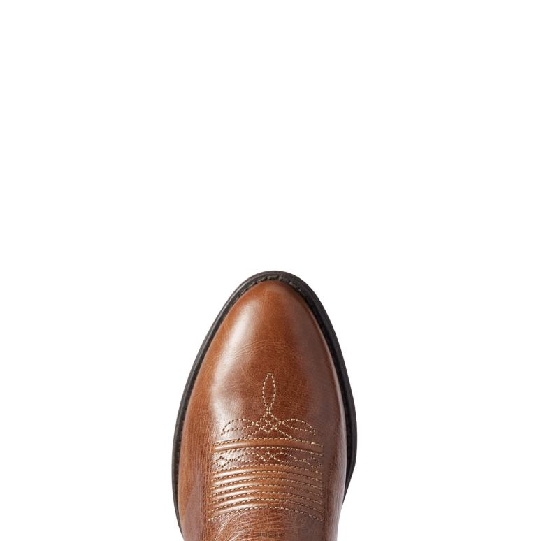 RJ66P2133 botte western stretch à bout Heritage R Ariat chaussure bronzage foncé femmes