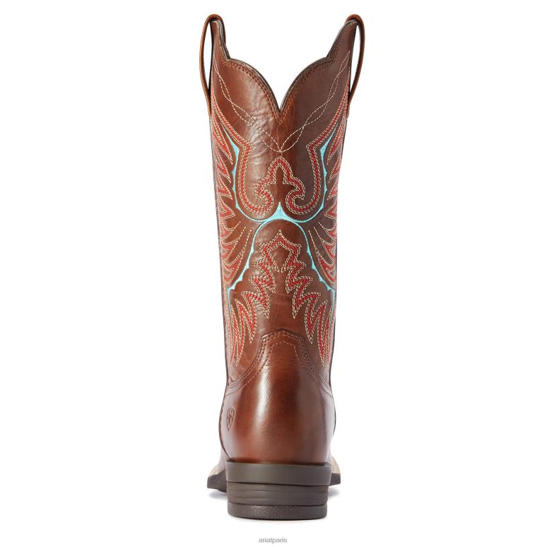 RJ66P2134 botte western rockdale Ariat chaussure marron naturellement vieilli femmes