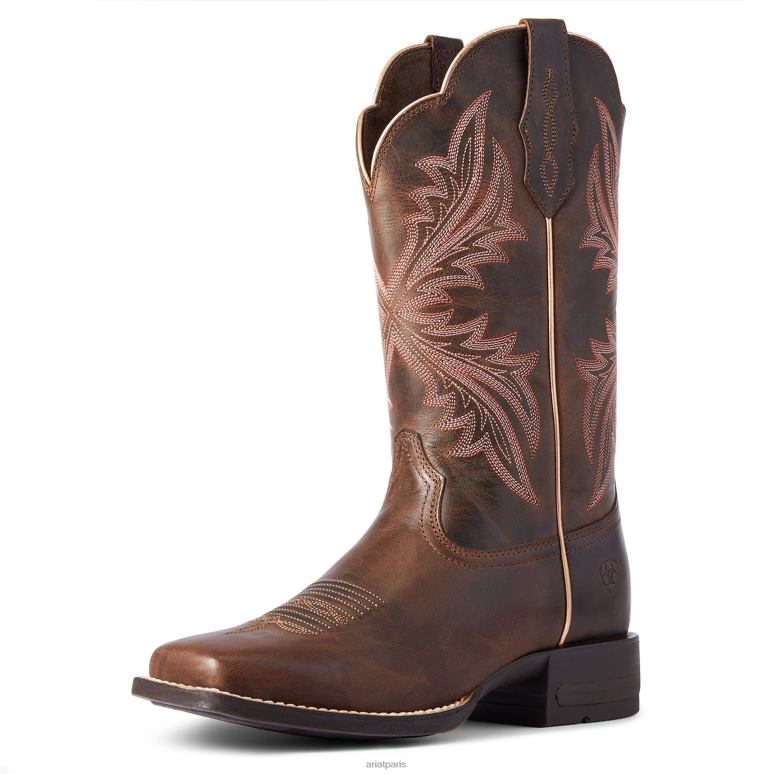 RJ66P2136 botte western en direction ouest Ariat chaussure brun impertinent femmes