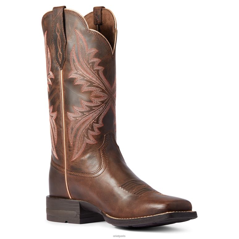RJ66P2136 botte western en direction ouest Ariat chaussure brun impertinent femmes