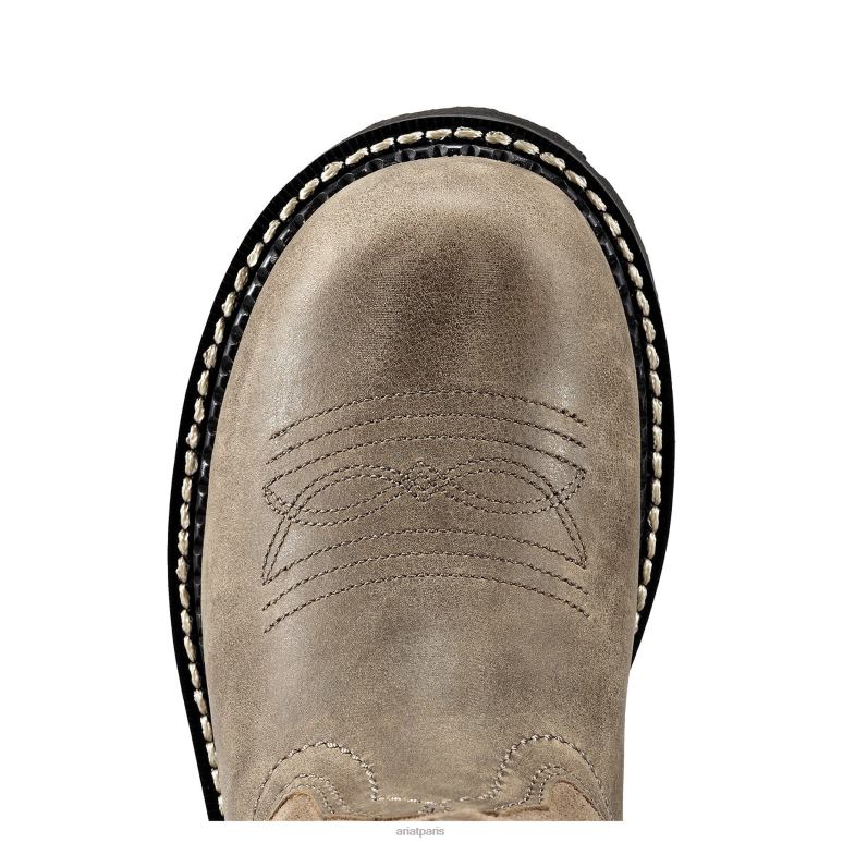 RJ66P2137 botte western fatbaby Ariat chaussure bombardier marron femmes