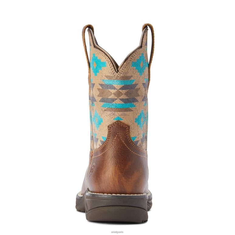 RJ66P2140 Hymne shortie savanna botte western Ariat chaussure couverture taupe/turquoise sèche femmes