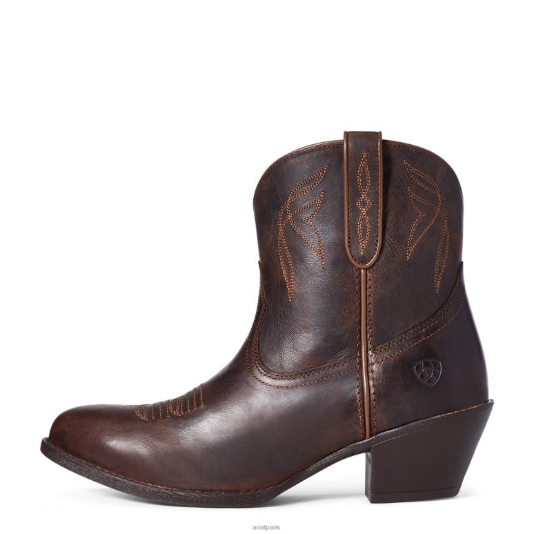 RJ66P2141 botte western chérie Ariat chaussure brun impertinent femmes