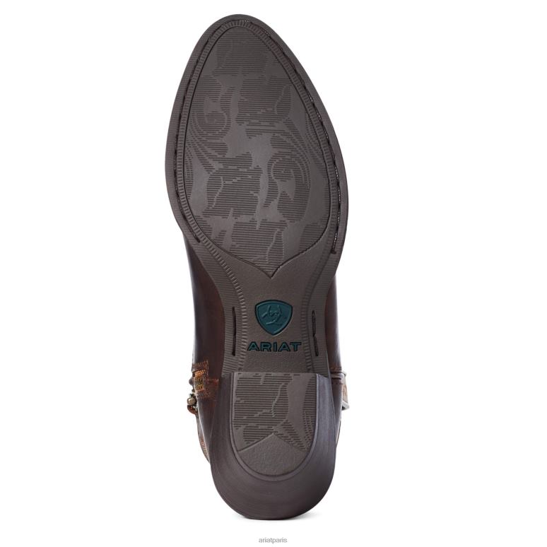 RJ66P2141 botte western chérie Ariat chaussure brun impertinent femmes