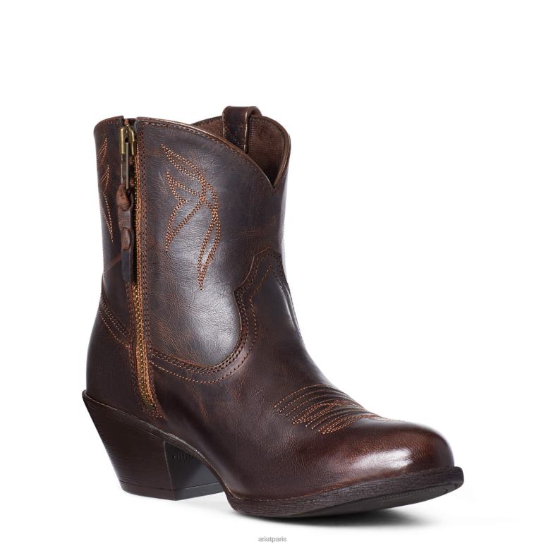 RJ66P2141 botte western chérie Ariat chaussure brun impertinent femmes