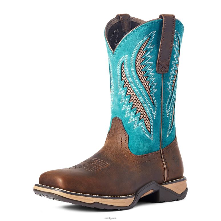 RJ66P2145 Botte western Anthem Venttek Ariat chaussure Pépite de chocolat femmes