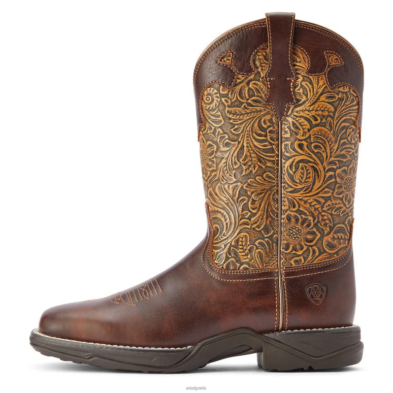 RJ66P2148 botte western de la savane hymne Ariat chaussure argile riche femmes