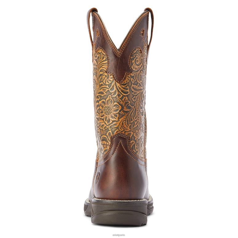 RJ66P2148 botte western de la savane hymne Ariat chaussure argile riche femmes