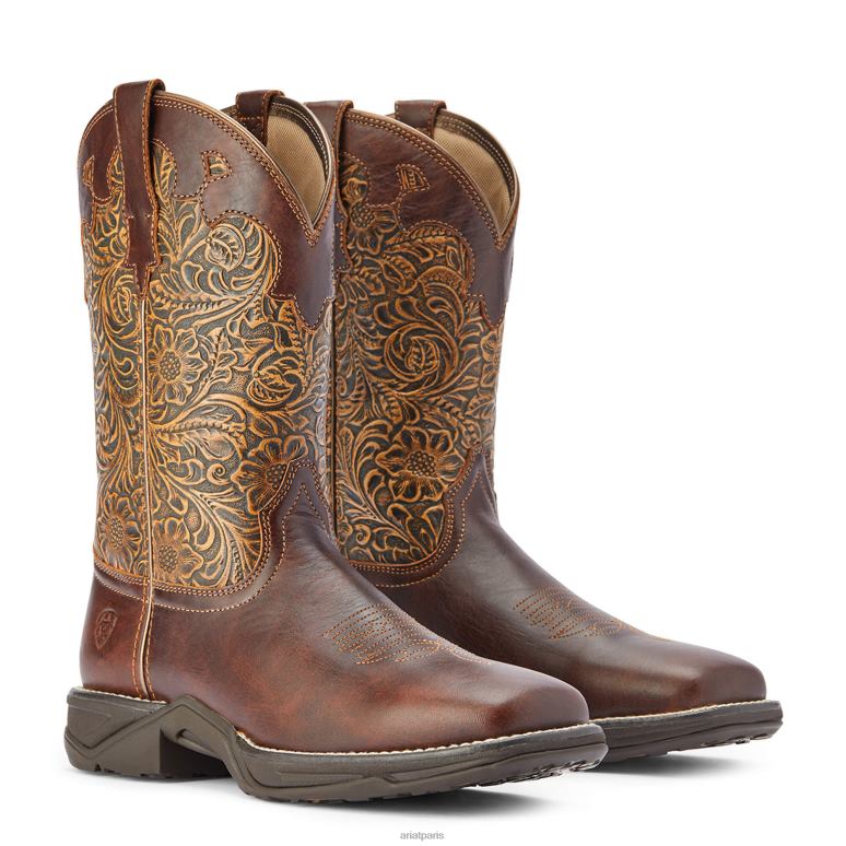RJ66P2148 botte western de la savane hymne Ariat chaussure argile riche femmes