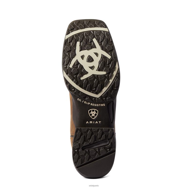 RJ66P2149 Anthem Shortie II - Botte western imperméable Ariat chaussure marron vieilli femmes