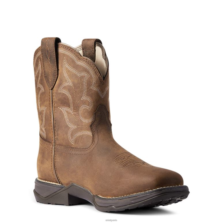 RJ66P2149 Anthem Shortie II - Botte western imperméable Ariat chaussure marron vieilli femmes