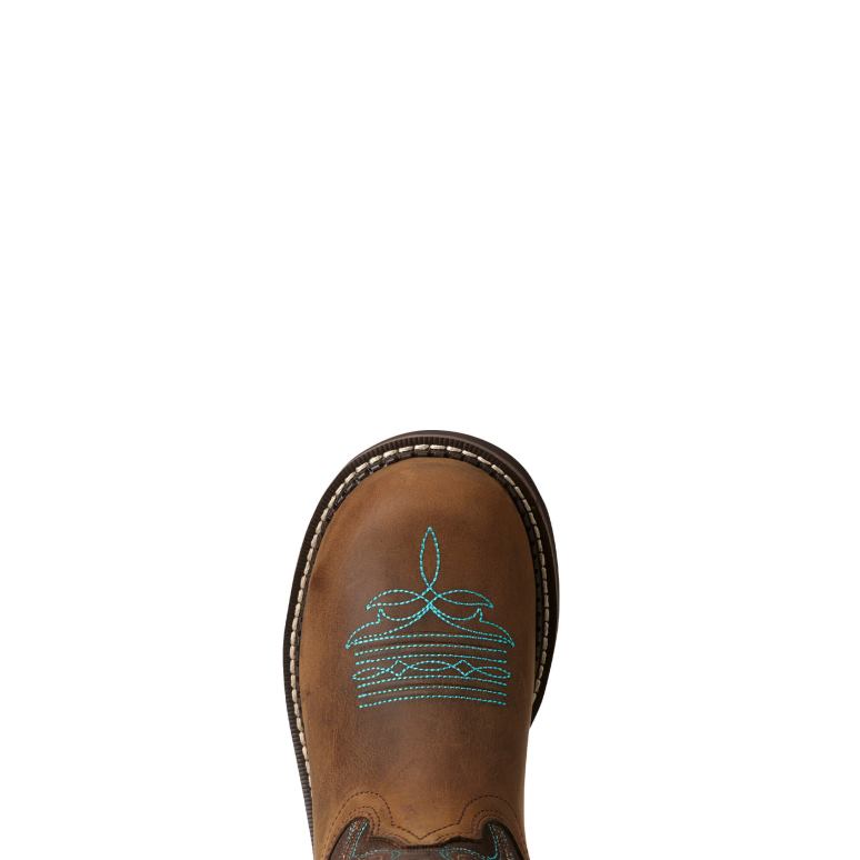 RJ66P2150 botte western fatbaby patrimoine Ariat chaussure marron vieilli/fudge femmes