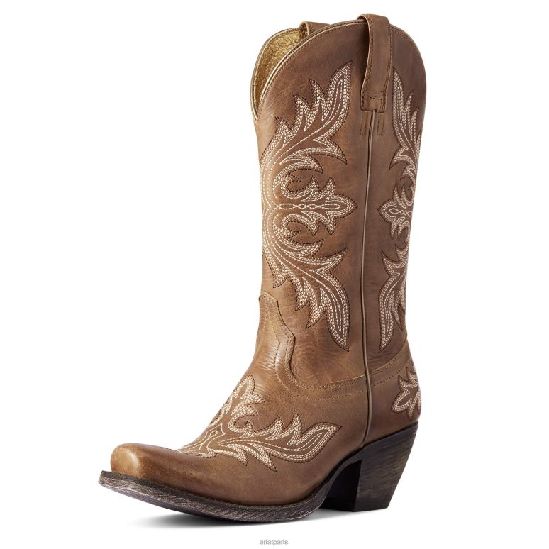 RJ66P2165 botte western circuit en palissandre Ariat chaussure bronzage naturel femmes