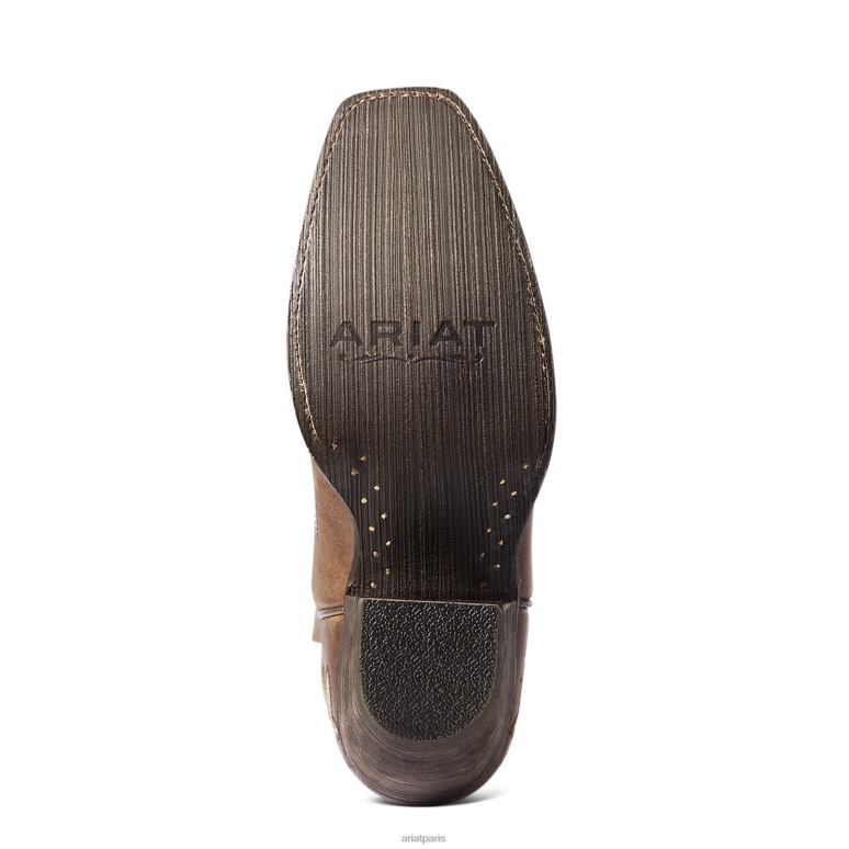 RJ66P2165 botte western circuit en palissandre Ariat chaussure bronzage naturel femmes