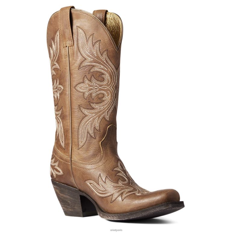 RJ66P2165 botte western circuit en palissandre Ariat chaussure bronzage naturel femmes