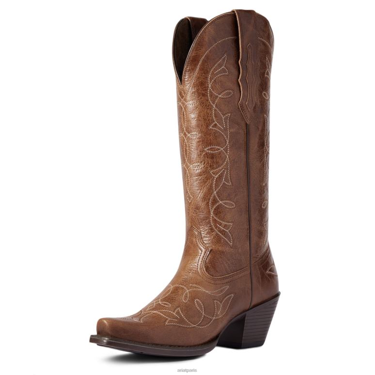RJ66P2168 botte western stretch à bout Heritage D Ariat chaussure bronzage foncé femmes