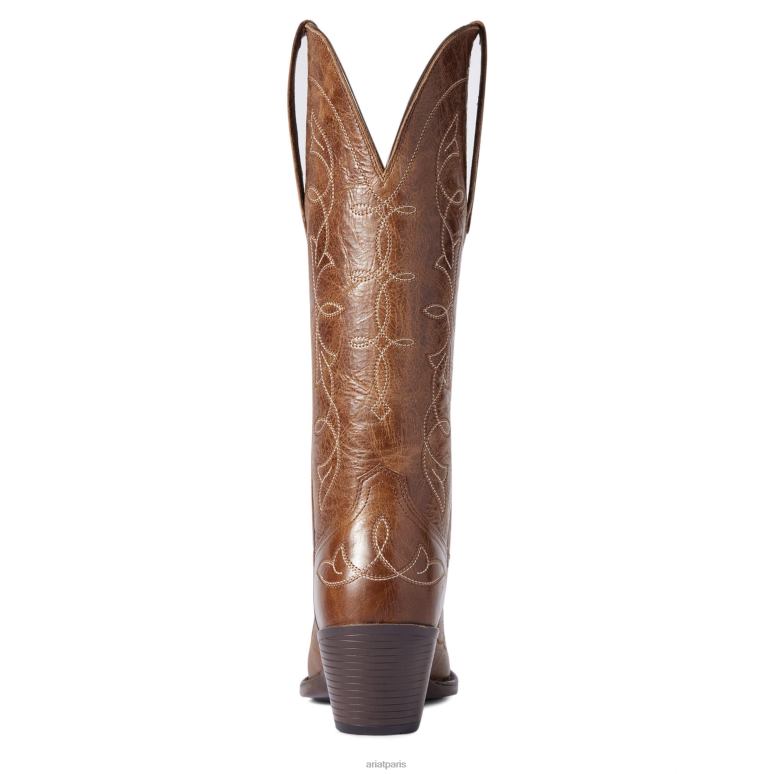 RJ66P2168 botte western stretch à bout Heritage D Ariat chaussure bronzage foncé femmes