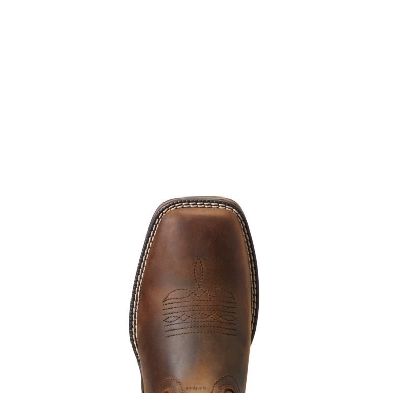 RJ66P2170 botte western hymne patriote Ariat chaussure marron vieilli femmes