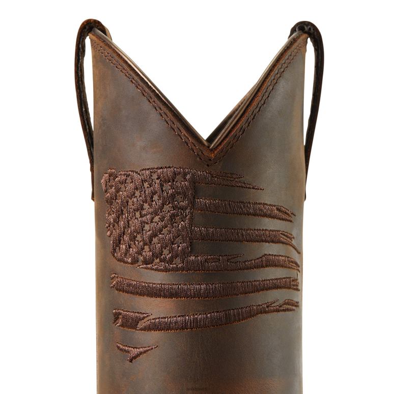 RJ66P2170 botte western hymne patriote Ariat chaussure marron vieilli femmes