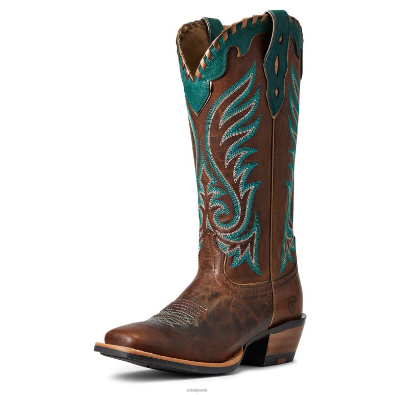 RJ66P2176 botte western crossfire picante Ariat chaussure bronzage patiné femmes
