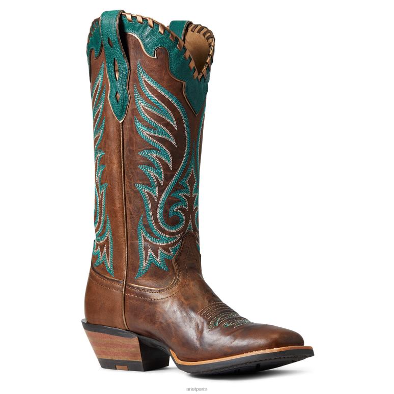 RJ66P2176 botte western crossfire picante Ariat chaussure bronzage patiné femmes
