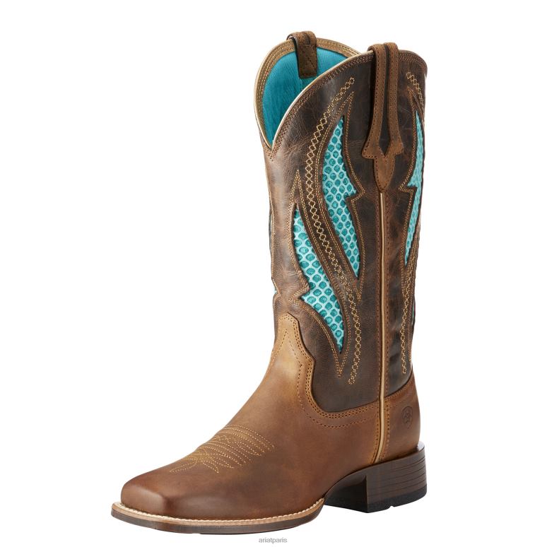 RJ66P2181 botte venttek ultra western Ariat chaussure marron vieilli femmes