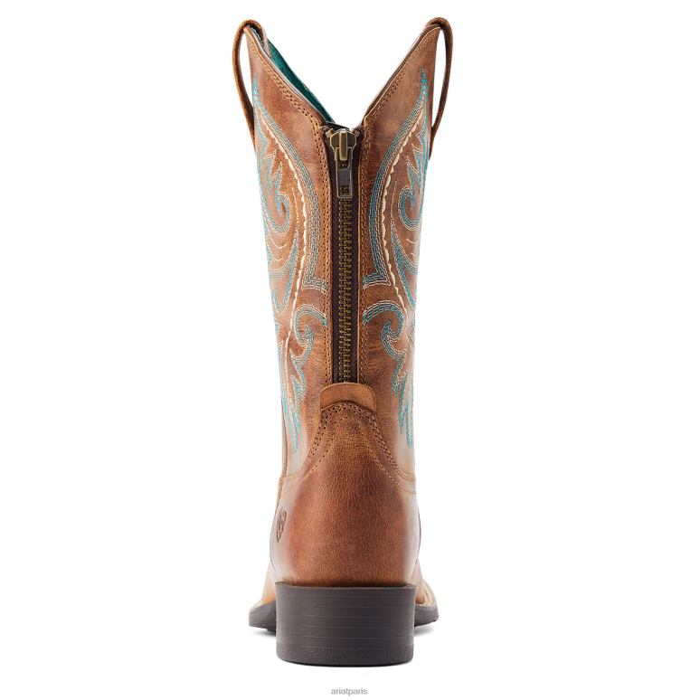 RJ66P2185 botte western zippée à l'arrière Ariat chaussure sable du désert femmes