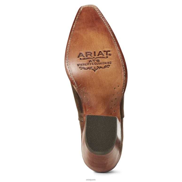 RJ66P2186 botte western dixon Ariat chaussure brun patiné femmes