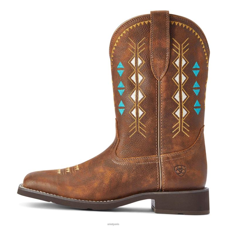 RJ66P2188 botte western déco Delilah Ariat chaussure bouilloire en cuivre femmes