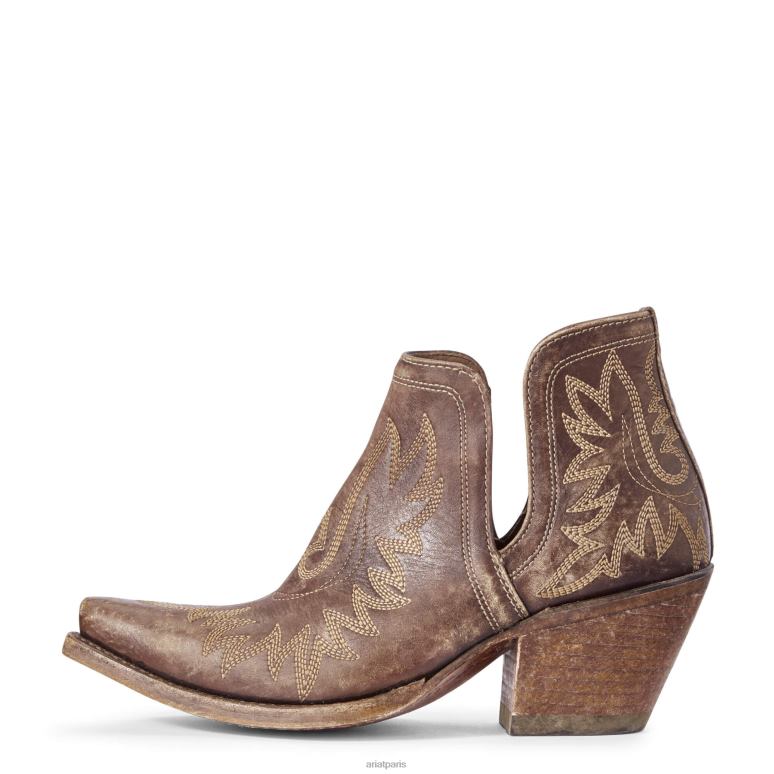 RJ66P2193 botte western dixon Ariat chaussure marron naturellement vieilli femmes