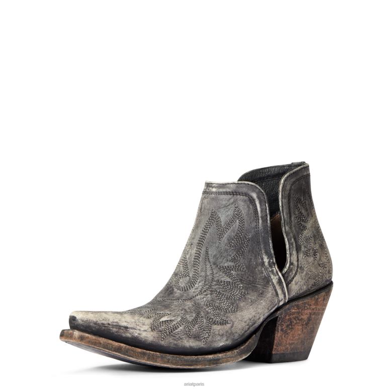 RJ66P2195 botte western dixon Ariat chaussure noir naturellement vieilli femmes