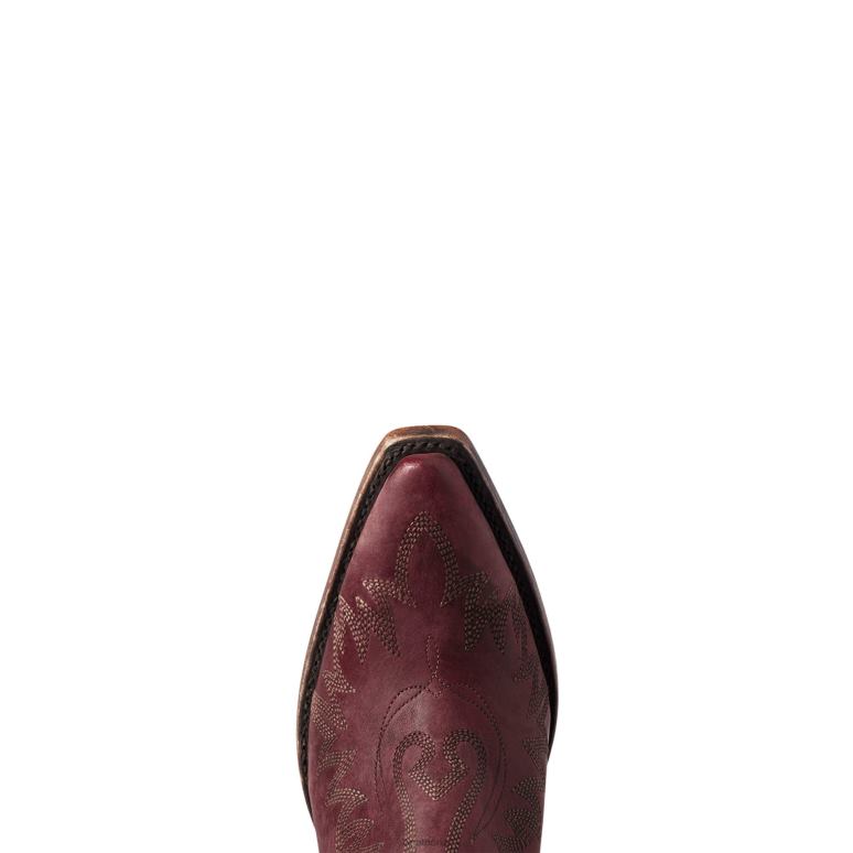 RJ66P2199 botte western dixon Ariat chaussure rouge patiné femmes